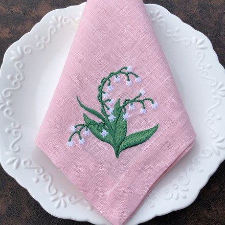 Lily Of The Valley Bouquet Linen Napkin