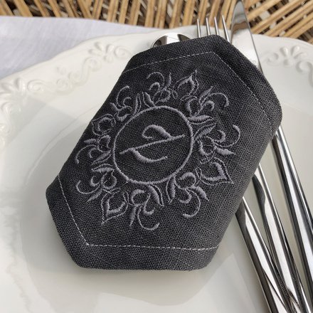 Linen Napkin Ring - Monogram