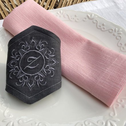 Linen Napkin Ring - Monogram