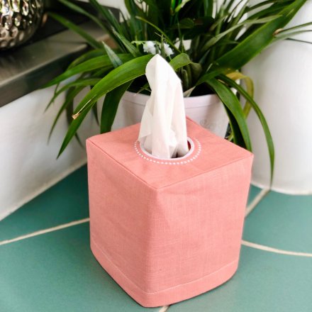 Plain Linen Tissue Box Cover