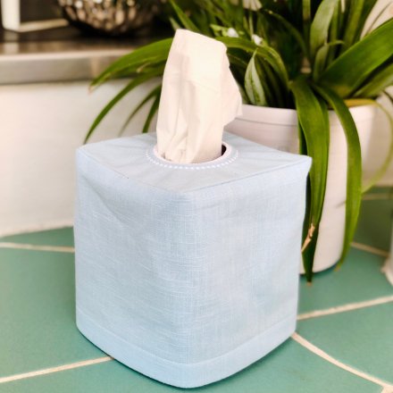 Plain Linen Tissue Box Cover