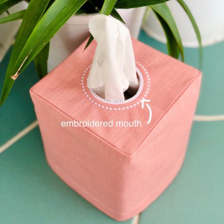 Plain Linen Tissue Box Cover