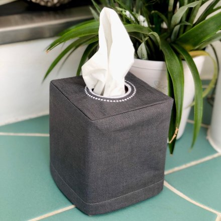 Plain Linen Tissue Box Cover