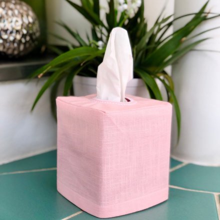 Plain Linen Tissue Box Cover