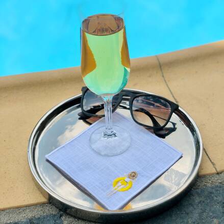 Pool Party Linen Cocktail Napkins Set of 4