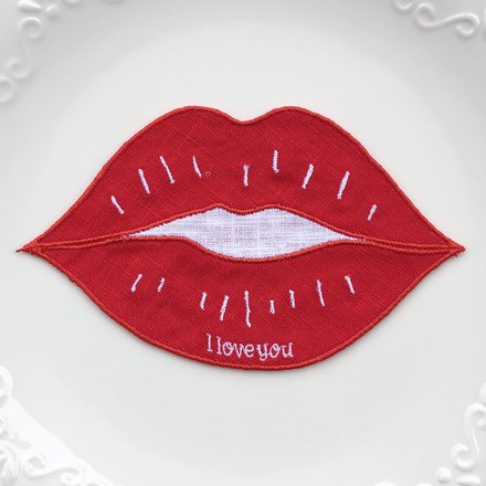 Sexy Lips Linen Cocktail Napkins Set of 4