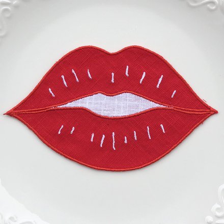 Sexy Lips Linen Cocktail Napkins Set of 4