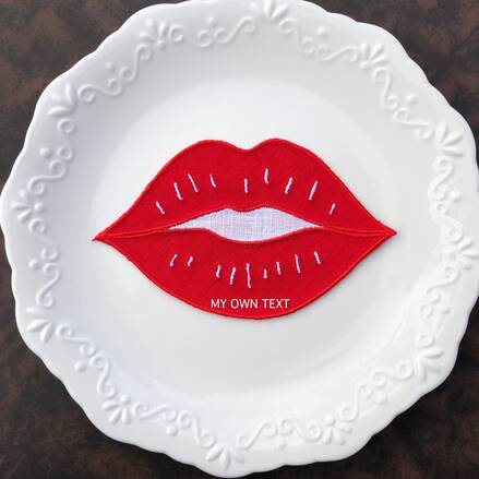 Sexy Lips Linen Cocktail Napkins Set of 4