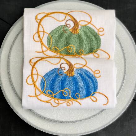 Vintage Pumpkin Linen Guest Towel