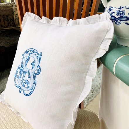 Vintage Vine Monogram Pillow Case