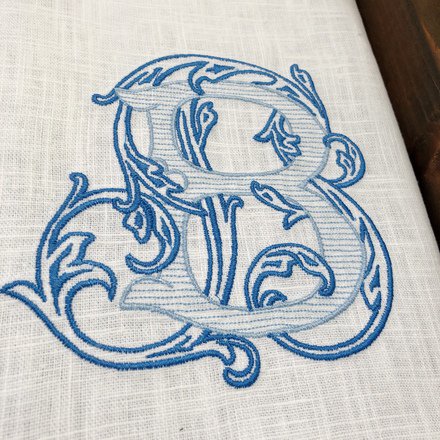 Vintage Vine Monogram Linen Guest Towel