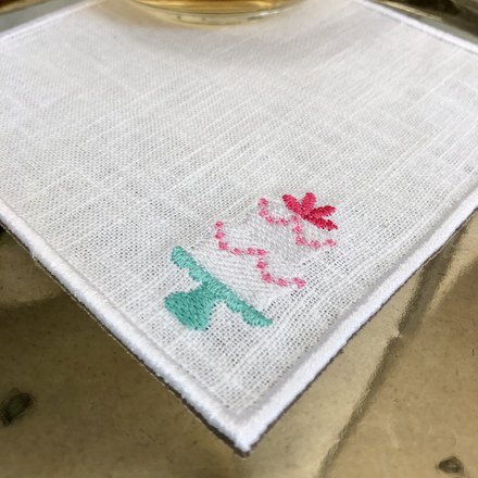 Wedding Linen Cocktail Napkins Set of 4