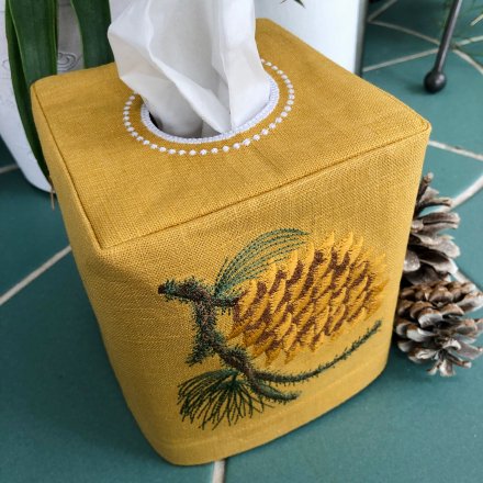 Woodland Pine Cone Tissue Box Cover