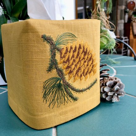 Woodland Pine Cone Tissue Box Cover