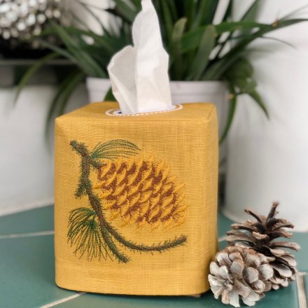 Woodland Pine Cone Tissue Box Cover